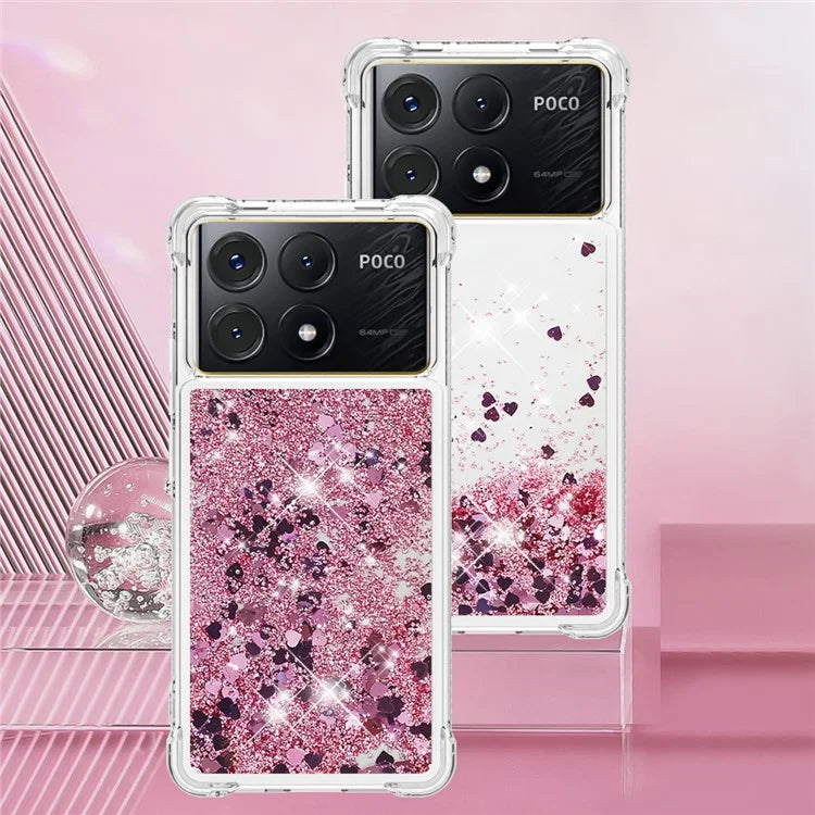YB Quicksand Series-1 For Xiaomi Poco X6 Pro 5G / Redmi K70E 5G TPU Case Quicksand Phone Back Cover