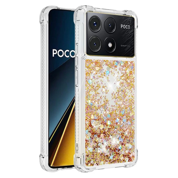 YB Quicksand Series-1 For Xiaomi Poco X6 Pro 5G / Redmi K70E 5G TPU Case Quicksand Phone Back Cover