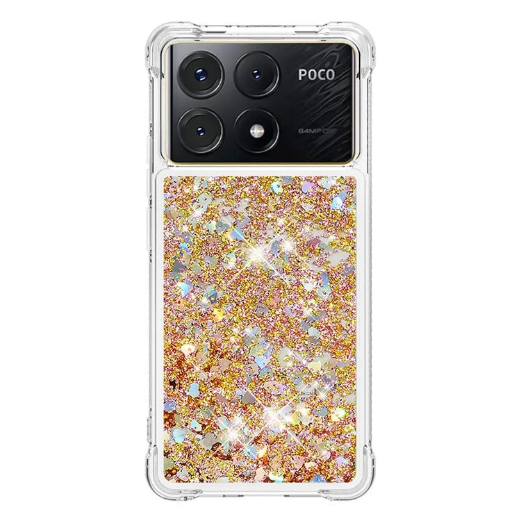 YB Quicksand Series-1 For Xiaomi Poco X6 Pro 5G / Redmi K70E 5G TPU Case Quicksand Phone Back Cover