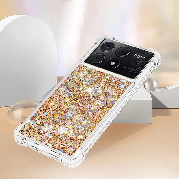 YB Quicksand Series-1 For Xiaomi Poco X6 Pro 5G / Redmi K70E 5G TPU Case Quicksand Phone Back Cover