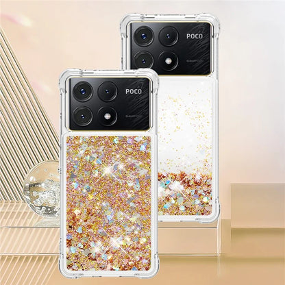 YB Quicksand Series-1 For Xiaomi Poco X6 Pro 5G / Redmi K70E 5G TPU Case Quicksand Phone Back Cover