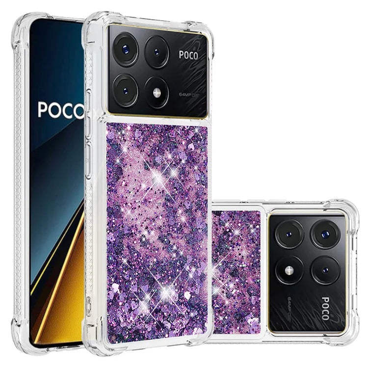 YB Quicksand Series-1 For Xiaomi Poco X6 Pro 5G / Redmi K70E 5G TPU Case Quicksand Phone Back Cover