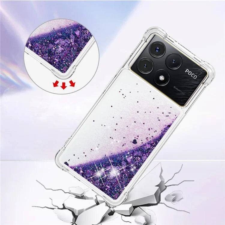 YB Quicksand Series-1 For Xiaomi Poco X6 Pro 5G / Redmi K70E 5G TPU Case Quicksand Phone Back Cover