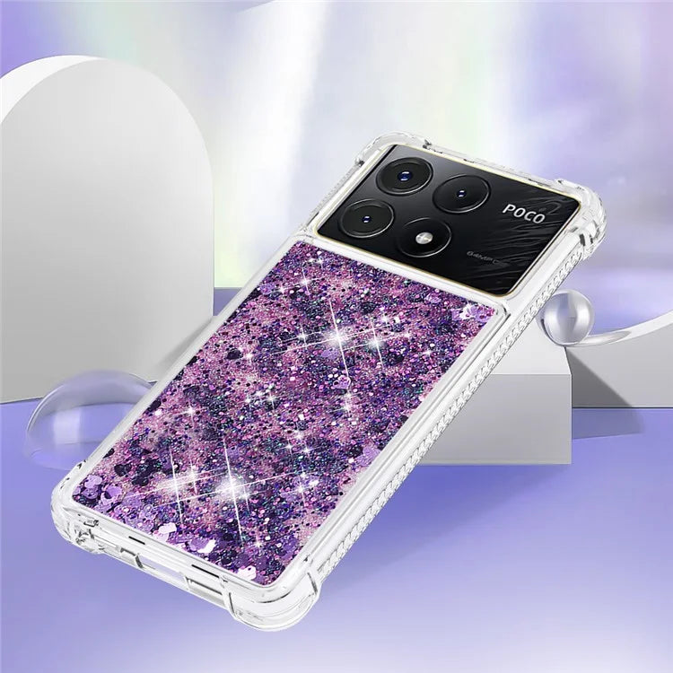 YB Quicksand Series-1 For Xiaomi Poco X6 Pro 5G / Redmi K70E 5G TPU Case Quicksand Phone Back Cover