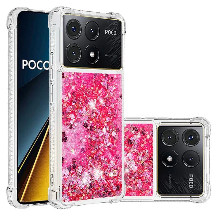 YB Quicksand Series-1 For Xiaomi Poco X6 Pro 5G / Redmi K70E 5G TPU Case Quicksand Phone Back Cover