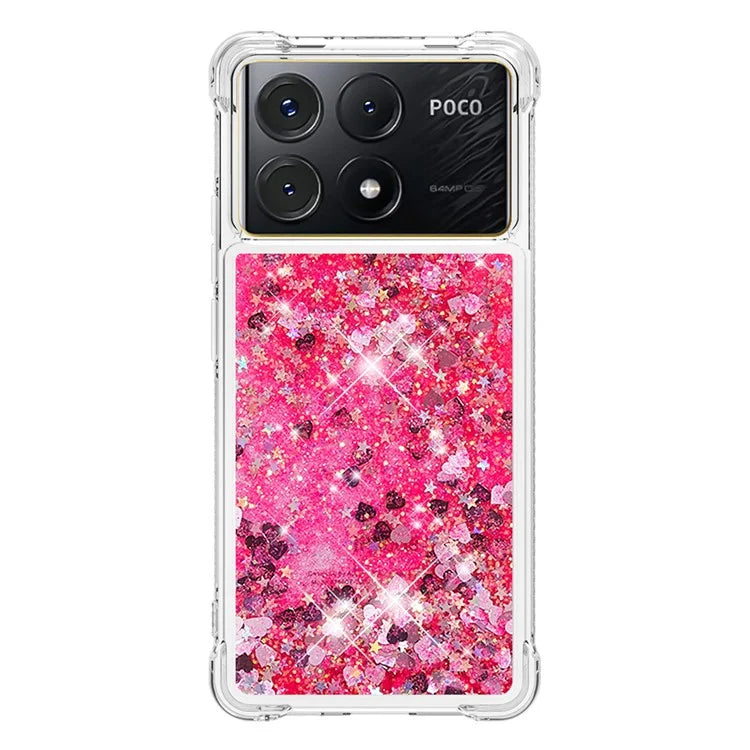 YB Quicksand Series-1 For Xiaomi Poco X6 Pro 5G / Redmi K70E 5G TPU Case Quicksand Phone Back Cover