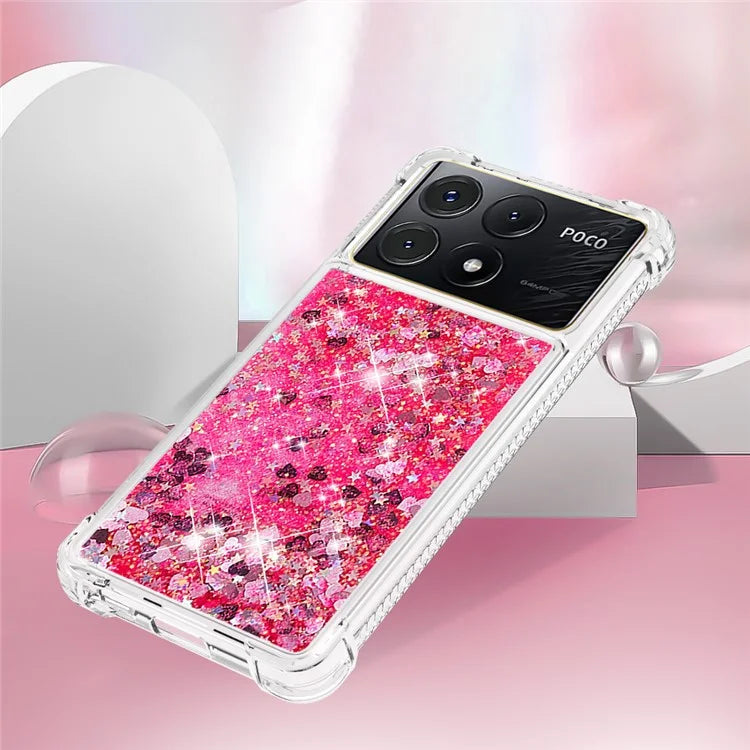 YB Quicksand Series-1 For Xiaomi Poco X6 Pro 5G / Redmi K70E 5G TPU Case Quicksand Phone Back Cover