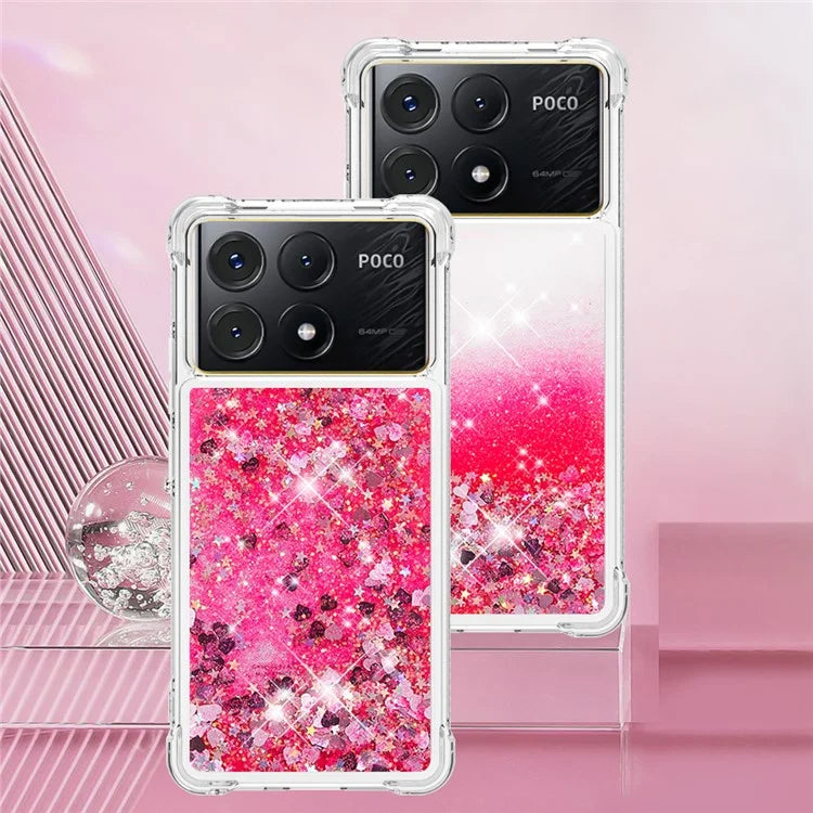 YB Quicksand Series-1 For Xiaomi Poco X6 Pro 5G / Redmi K70E 5G TPU Case Quicksand Phone Back Cover