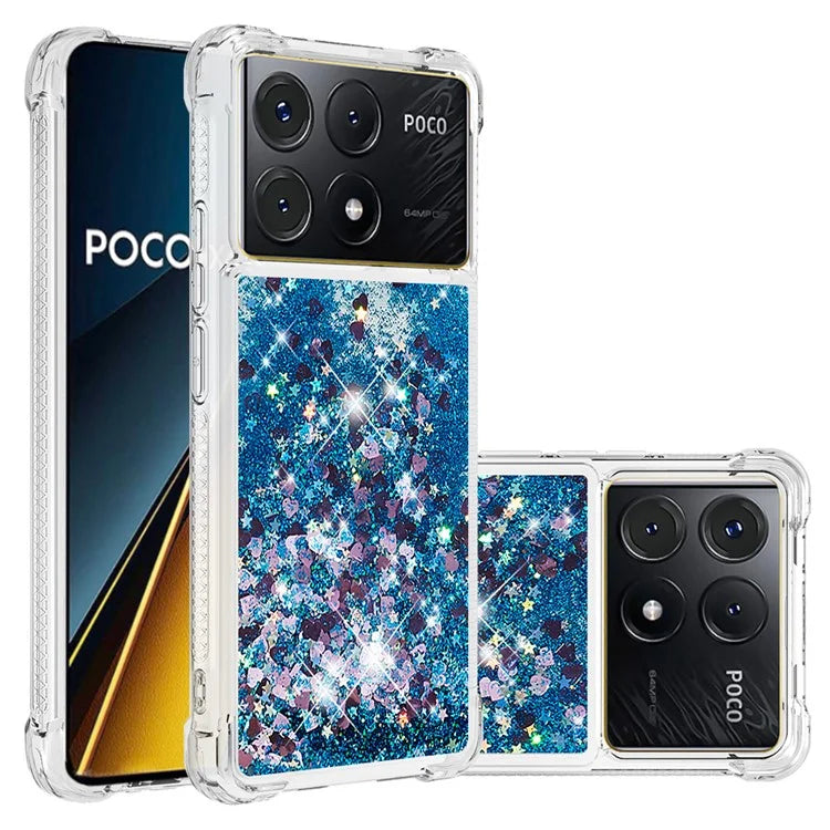 YB Quicksand Series-1 For Xiaomi Poco X6 Pro 5G / Redmi K70E 5G TPU Case Quicksand Phone Back Cover