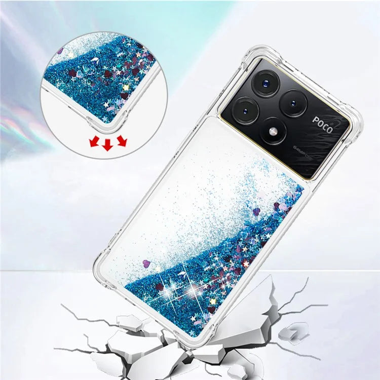 YB Quicksand Series-1 For Xiaomi Poco X6 Pro 5G / Redmi K70E 5G TPU Case Quicksand Phone Back Cover