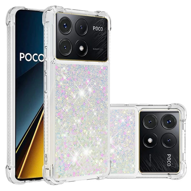 YB Quicksand Series-1 For Xiaomi Poco X6 Pro 5G / Redmi K70E 5G TPU Case Quicksand Phone Back Cover
