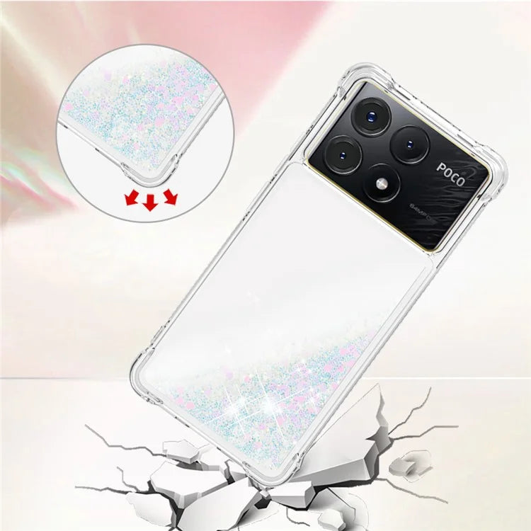 YB Quicksand Series-1 For Xiaomi Poco X6 Pro 5G / Redmi K70E 5G TPU Case Quicksand Phone Back Cover