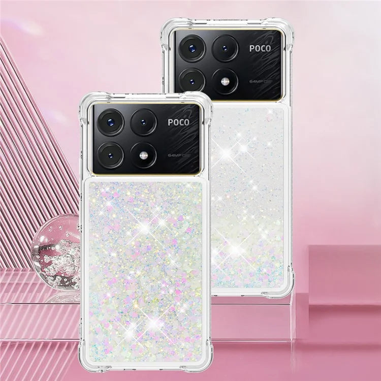 YB Quicksand Series-1 For Xiaomi Poco X6 Pro 5G / Redmi K70E 5G TPU Case Quicksand Phone Back Cover