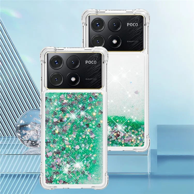 YB Quicksand Series-1 For Xiaomi Poco X6 Pro 5G / Redmi K70E 5G TPU Case Quicksand Phone Back Cover