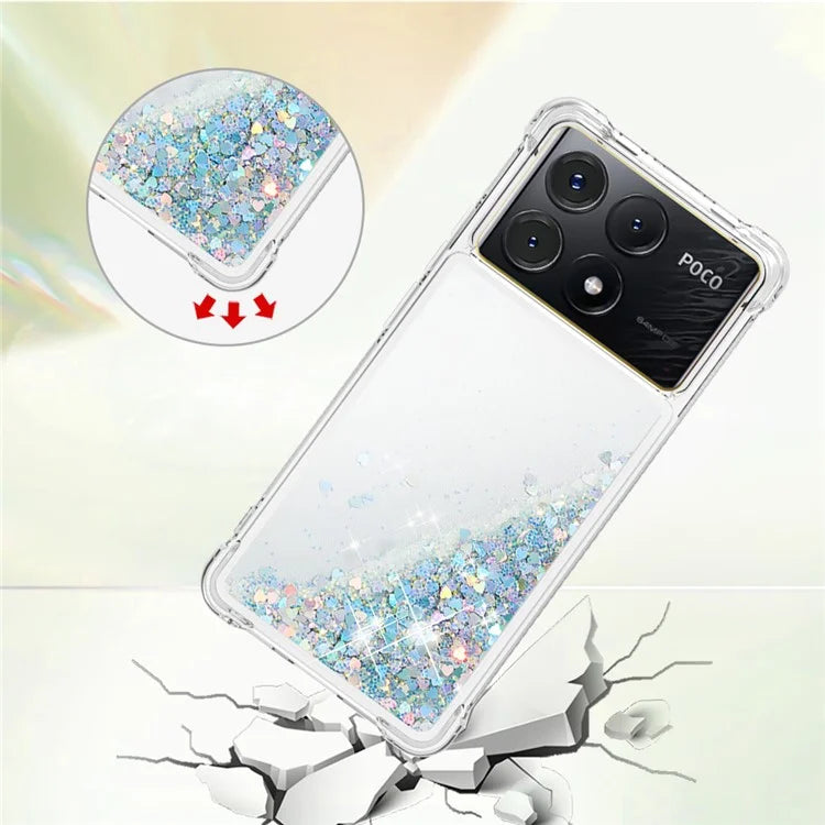 YB Quicksand Series-1 For Xiaomi Poco X6 Pro 5G / Redmi K70E 5G TPU Case Quicksand Phone Back Cover