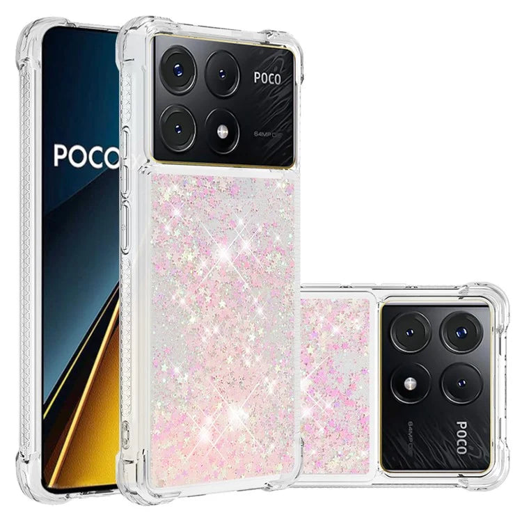 YB Quicksand Series-1 For Xiaomi Poco X6 Pro 5G / Redmi K70E 5G TPU Case Quicksand Phone Back Cover