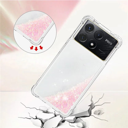 YB Quicksand Series-1 For Xiaomi Poco X6 Pro 5G / Redmi K70E 5G TPU Case Quicksand Phone Back Cover