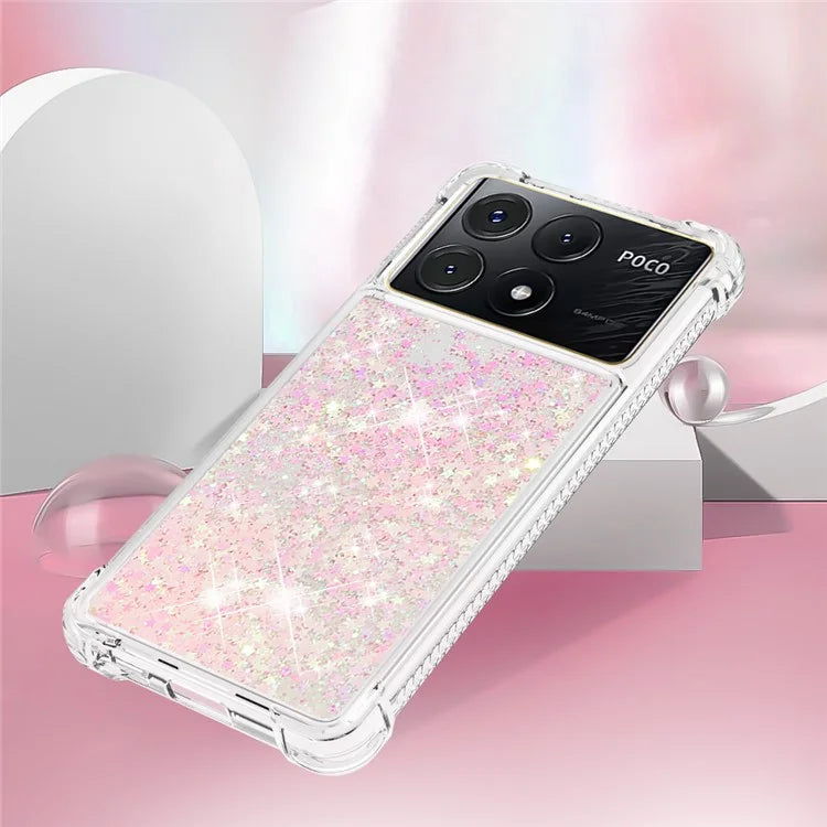 YB Quicksand Series-1 For Xiaomi Poco X6 Pro 5G / Redmi K70E 5G TPU Case Quicksand Phone Back Cover