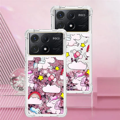 YB Quicksand Series-2 For Xiaomi Poco X6 Pro 5G / Redmi K70E 5G Case Pattern Printing TPU Cover