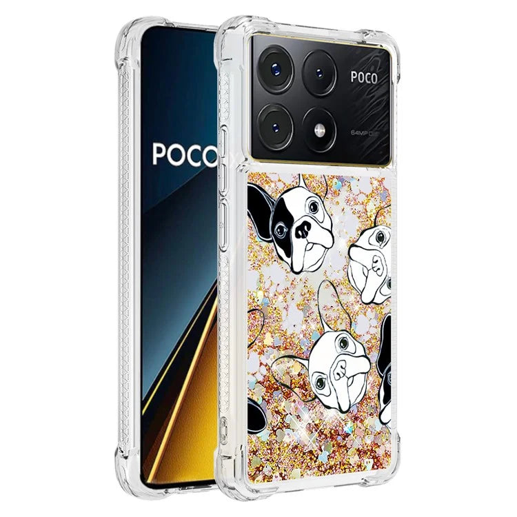 YB Quicksand Series-2 For Xiaomi Poco X6 Pro 5G / Redmi K70E 5G Case Pattern Printing TPU Cover