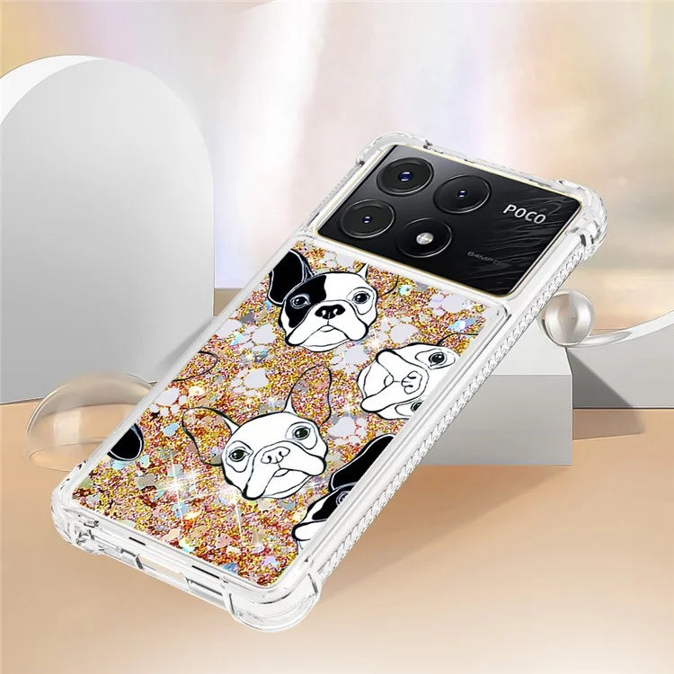 YB Quicksand Series-2 For Xiaomi Poco X6 Pro 5G / Redmi K70E 5G Case Pattern Printing TPU Cover