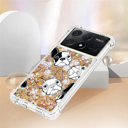 YB Quicksand Series-2 For Xiaomi Poco X6 Pro 5G / Redmi K70E 5G Case Pattern Printing TPU Cover