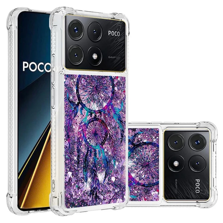 YB Quicksand Series-2 For Xiaomi Poco X6 Pro 5G / Redmi K70E 5G Case Pattern Printing TPU Cover