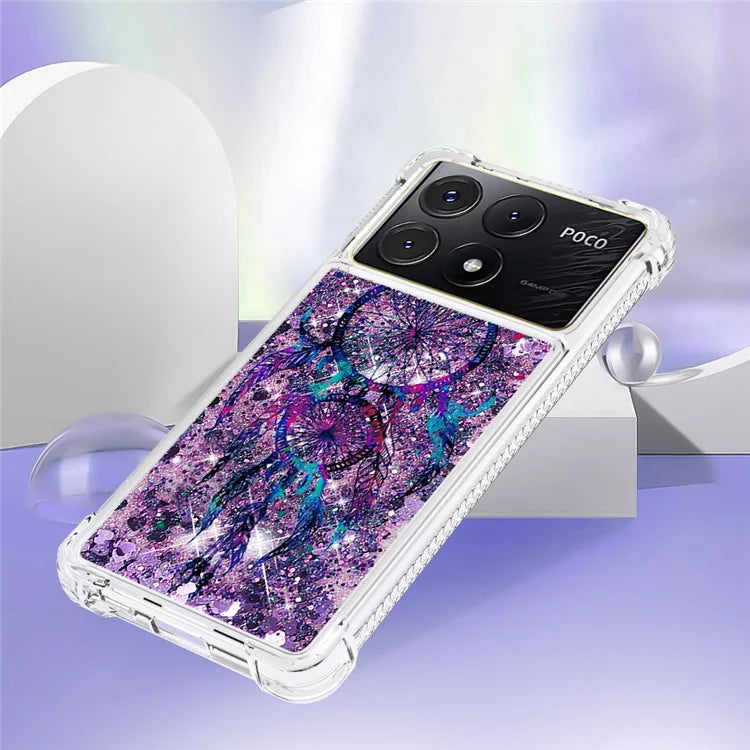 YB Quicksand Series-2 For Xiaomi Poco X6 Pro 5G / Redmi K70E 5G Case Pattern Printing TPU Cover
