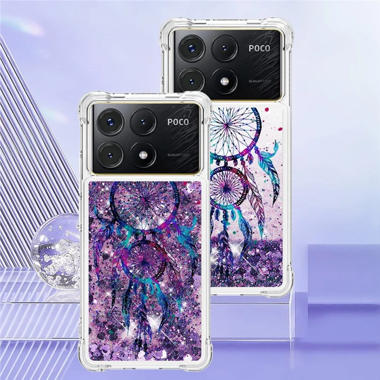 YB Quicksand Series-2 For Xiaomi Poco X6 Pro 5G / Redmi K70E 5G Case Pattern Printing TPU Cover