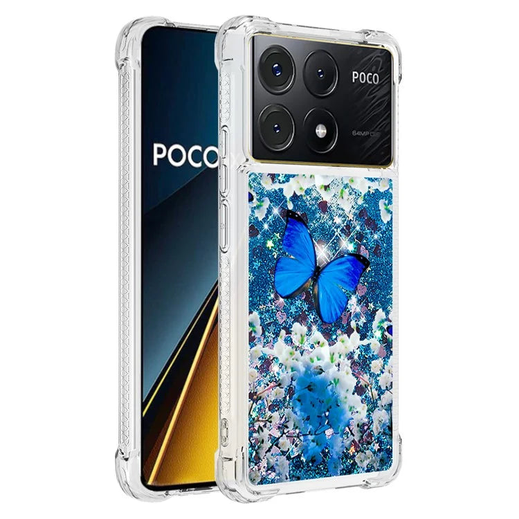 YB Quicksand Series-2 For Xiaomi Poco X6 Pro 5G / Redmi K70E 5G Case Pattern Printing TPU Cover