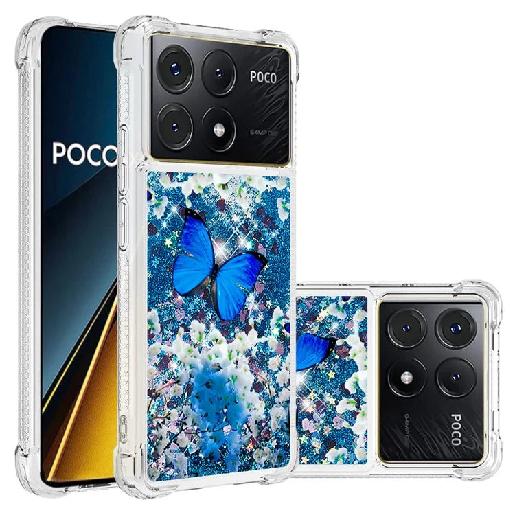 YB Quicksand Series-2 For Xiaomi Poco X6 Pro 5G / Redmi K70E 5G Case Pattern Printing TPU Cover