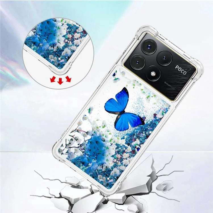 YB Quicksand Series-2 For Xiaomi Poco X6 Pro 5G / Redmi K70E 5G Case Pattern Printing TPU Cover