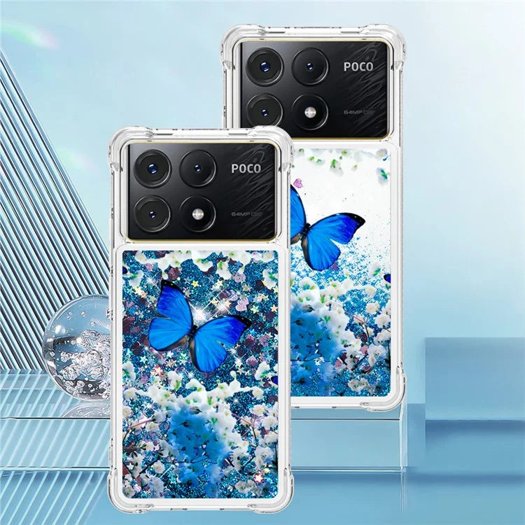 YB Quicksand Series-2 For Xiaomi Poco X6 Pro 5G / Redmi K70E 5G Case Pattern Printing TPU Cover