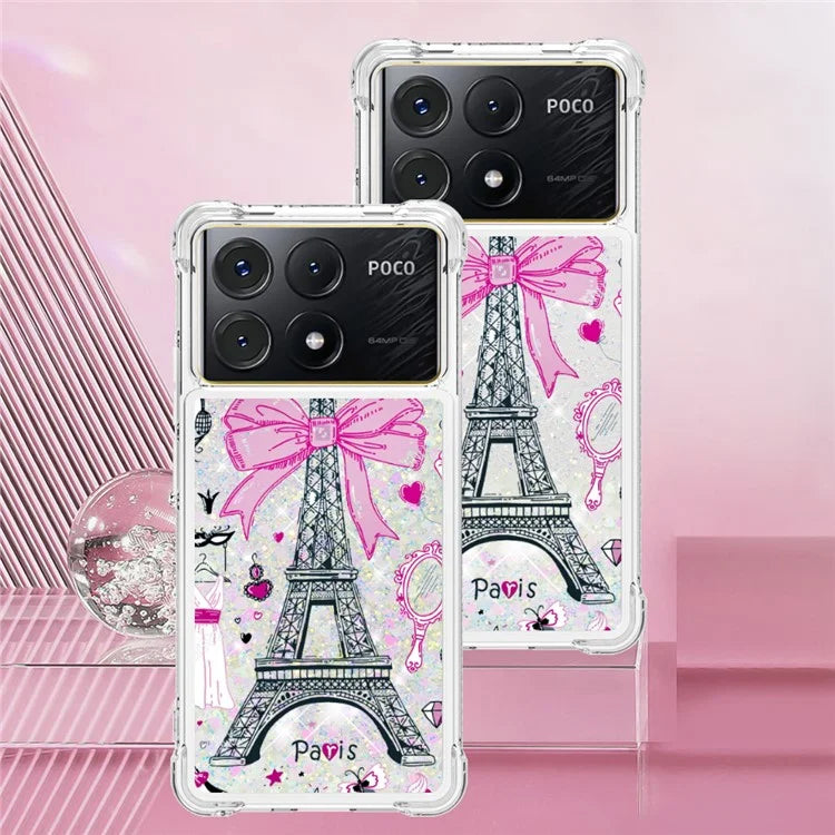 YB Quicksand Series-2 For Xiaomi Poco X6 Pro 5G / Redmi K70E 5G Case Pattern Printing TPU Cover