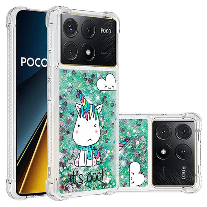 YB Quicksand Series-2 For Xiaomi Poco X6 Pro 5G / Redmi K70E 5G Case Pattern Printing TPU Cover
