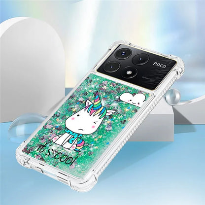 YB Quicksand Series-2 For Xiaomi Poco X6 Pro 5G / Redmi K70E 5G Case Pattern Printing TPU Cover
