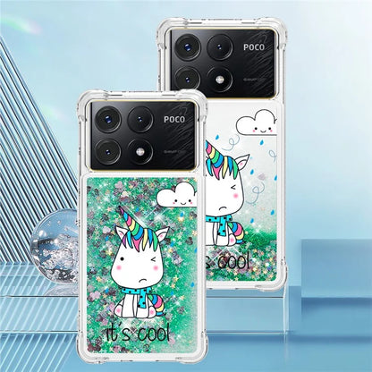 YB Quicksand Series-2 For Xiaomi Poco X6 Pro 5G / Redmi K70E 5G Case Pattern Printing TPU Cover