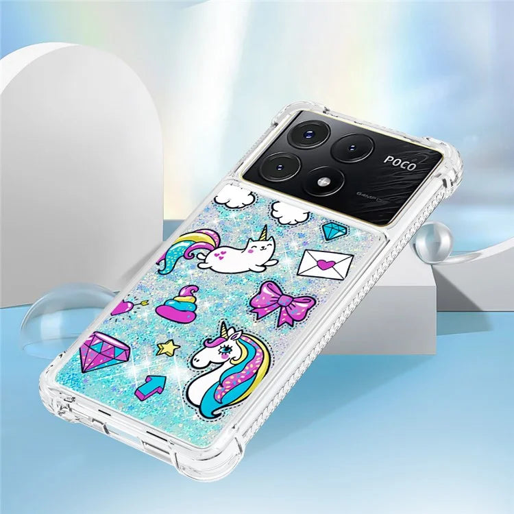 YB Quicksand Series-2 For Xiaomi Poco X6 Pro 5G / Redmi K70E 5G Case Pattern Printing TPU Cover