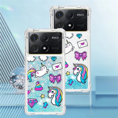 YB Quicksand Series-2 For Xiaomi Poco X6 Pro 5G / Redmi K70E 5G Case Pattern Printing TPU Cover