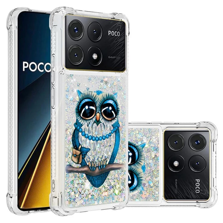 YB Quicksand Series-2 For Xiaomi Poco X6 Pro 5G / Redmi K70E 5G Case Pattern Printing TPU Cover