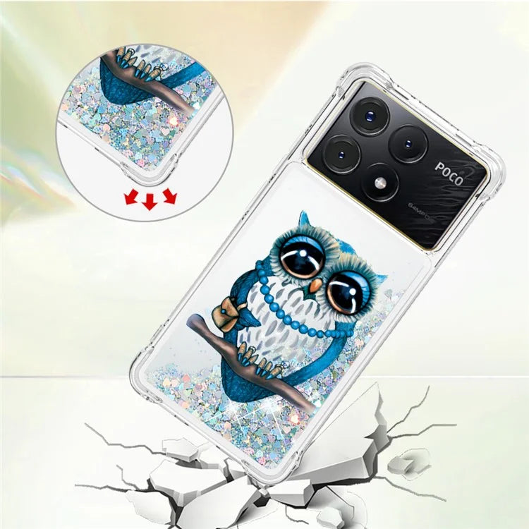 YB Quicksand Series-2 For Xiaomi Poco X6 Pro 5G / Redmi K70E 5G Case Pattern Printing TPU Cover