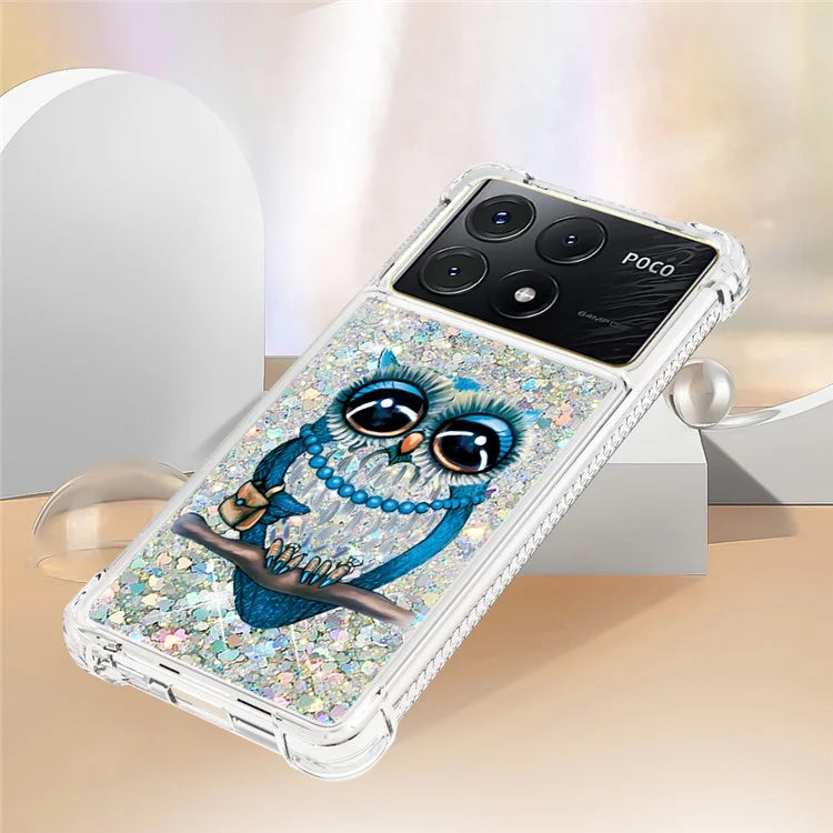 YB Quicksand Series-2 For Xiaomi Poco X6 Pro 5G / Redmi K70E 5G Case Pattern Printing TPU Cover