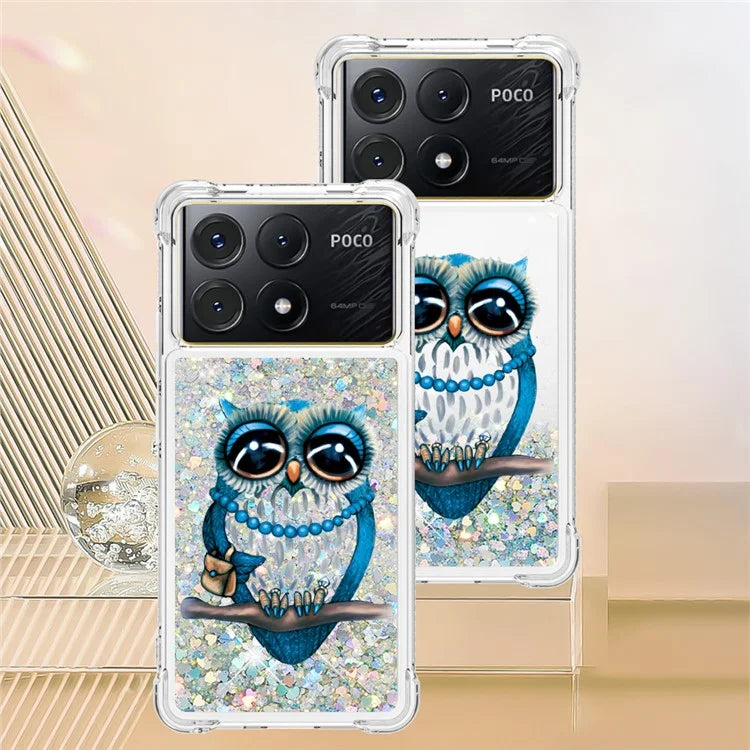 YB Quicksand Series-2 For Xiaomi Poco X6 Pro 5G / Redmi K70E 5G Case Pattern Printing TPU Cover