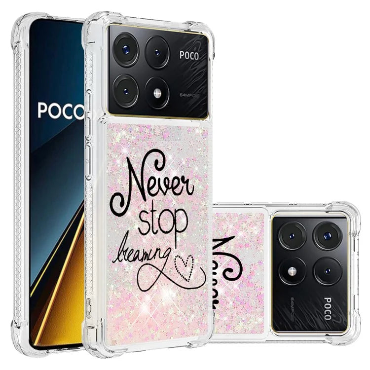 YB Quicksand Series-2 For Xiaomi Poco X6 Pro 5G / Redmi K70E 5G Case Pattern Printing TPU Cover