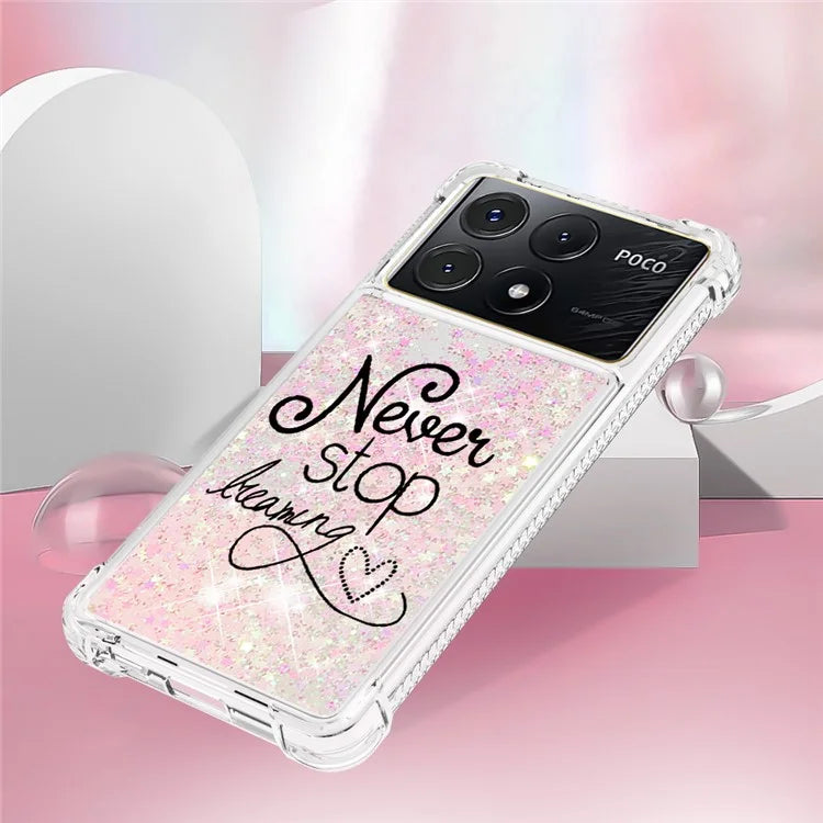 YB Quicksand Series-2 For Xiaomi Poco X6 Pro 5G / Redmi K70E 5G Case Pattern Printing TPU Cover