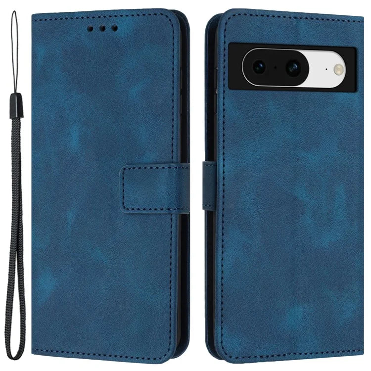 For Google Pixel 9 Case Magnetic Flip Leather Phone Cover Soft Touch with Strap
