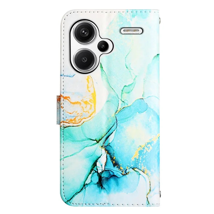 YB Pattern Printing Leather Series-5 For Xiaomi Redmi Note 13 Pro+ 5G Wallet Phone Case with Hand Strap