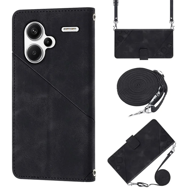 PT005 YB Imprinting Series-7 for Xiaomi Redmi Note 13 Pro+ 5G Case PU Leather Skin-touch Phone Cover