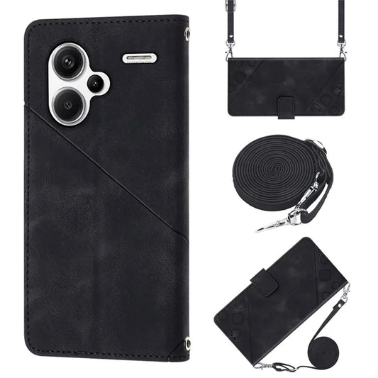 PT005 YB Imprinting Series-7 for Xiaomi Redmi Note 13 Pro+ 5G Case PU Leather Skin-touch Phone Cover