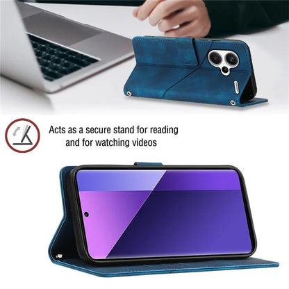 PT005 YB Imprinting Series-7 for Xiaomi Redmi Note 13 Pro+ 5G Case PU Leather Skin-touch Phone Cover